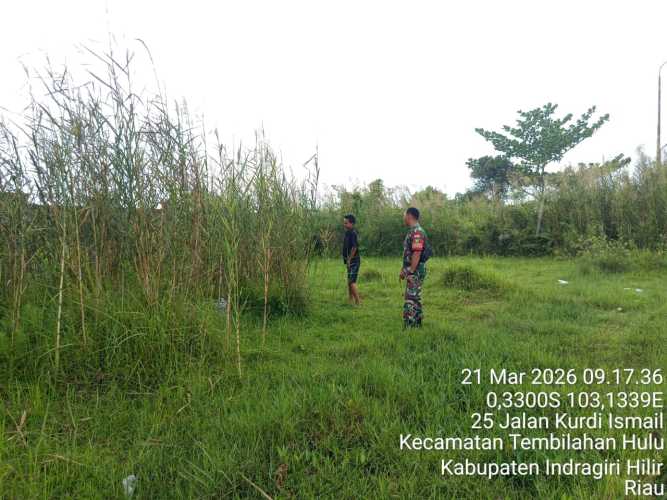 Babinsa Koramil 01/Tembilahan Laksanakan Patroli Karhutla di Hari Lebaran 1447 H