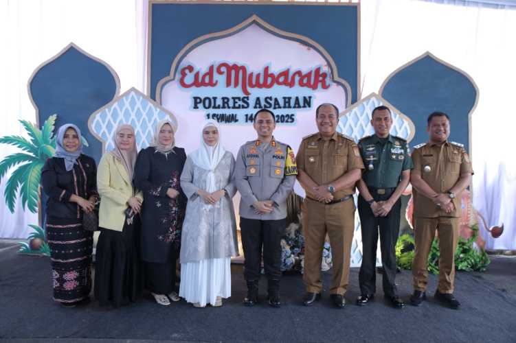Bupati dan Wakil Bupati Asahan beserta OPD hadiri Open House Halal Bihalal Kapolres Asahan