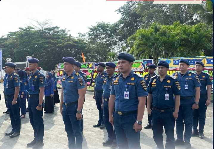 KSOP Kelas IV Tembilahan Ikuti Upacara Peringatan HUT TNI ke-80 di Lapangan Kantor Bupati Indragiri Hilir