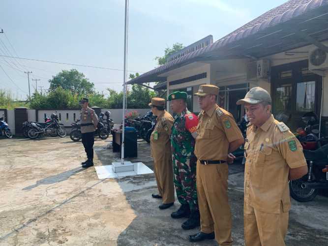 Sertu M. Yasin Wakili Danramil dalam Apel Kesiapsiagaan Karhutla di Tembilahan