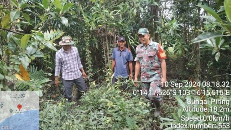 Sertu Januar Effendi Gelar Penyuluhan Terpadu Terkait Karhutlah