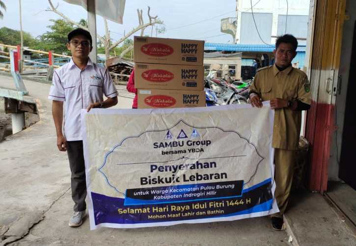 Menyambut Idul Fitri 1444 H Sambu Group Kembali Berbagi Biskuit Lebaran