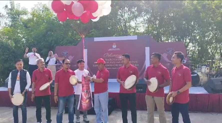 Sambut Pilkada Serentak 2024, KPU Inhil Lakukan Peluncuran Jingle dan Maskot