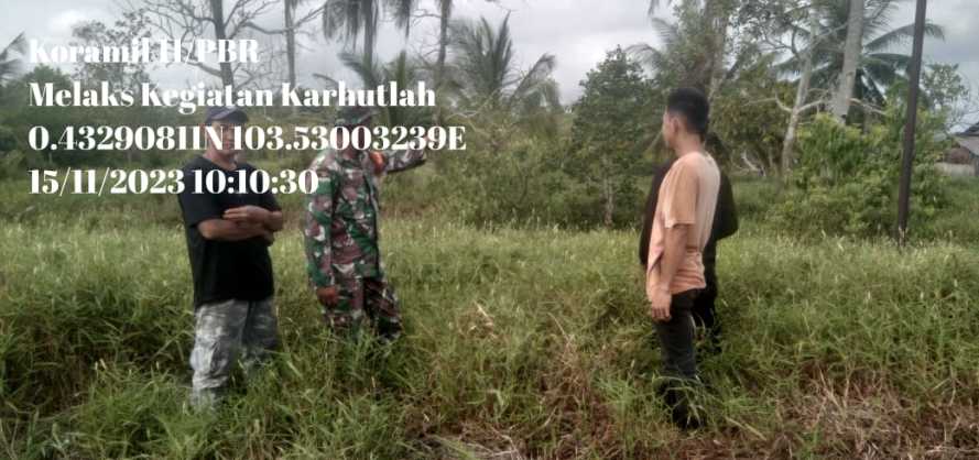 Dengan Patroli Pelda Rafli Ciptakan Wilayah Binaan  Bebas Titik Api dan Asap