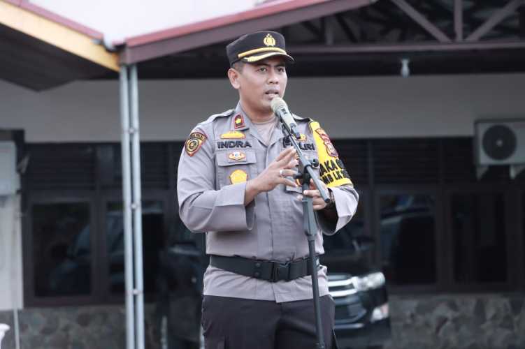 Wakapolres Inhil Pimpin Apel Pengamanan Malam Tahun Baru 2024,