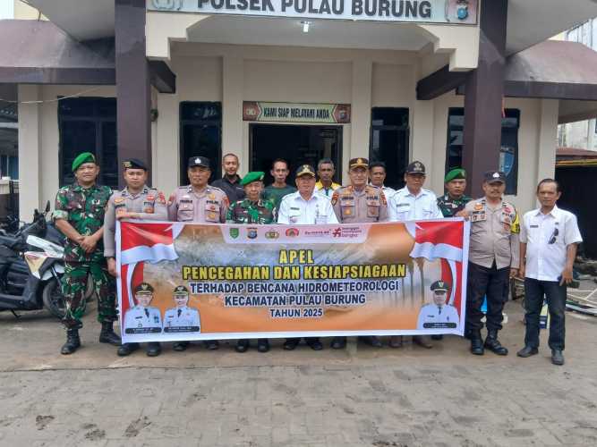 Camat Pulau Burung Pimpin Apel Kesiapsiagaan Bencana Hidrometeorologi 2025