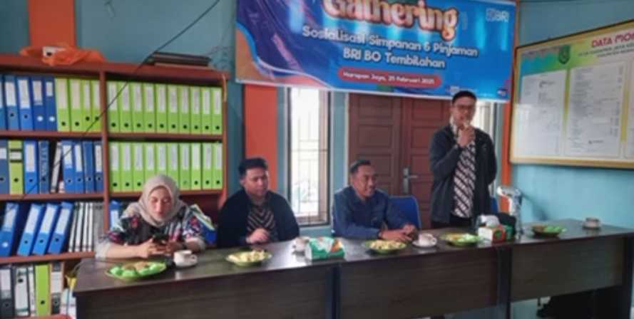 Sosialisasi Simpanan dan Pinjaman BRI Office Tembilahan Dorong Penguatan UMKM di Desa Harapan Jaya