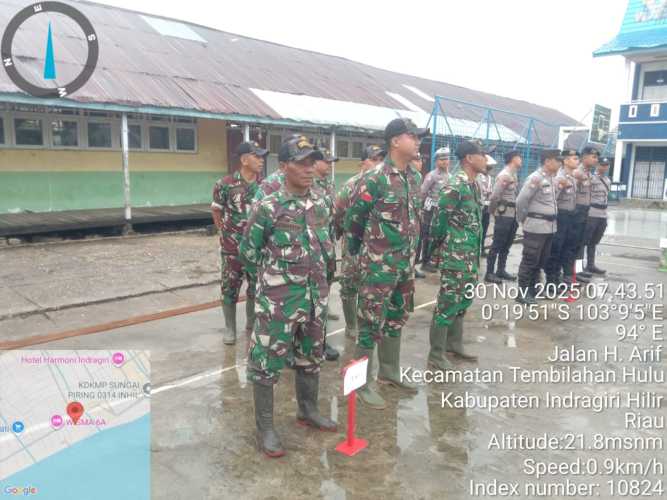 Danposramil 01/Tembilahan Mengikuti Langsung Kesiapsiagaan Hadapi Cuaca Ekstrem 