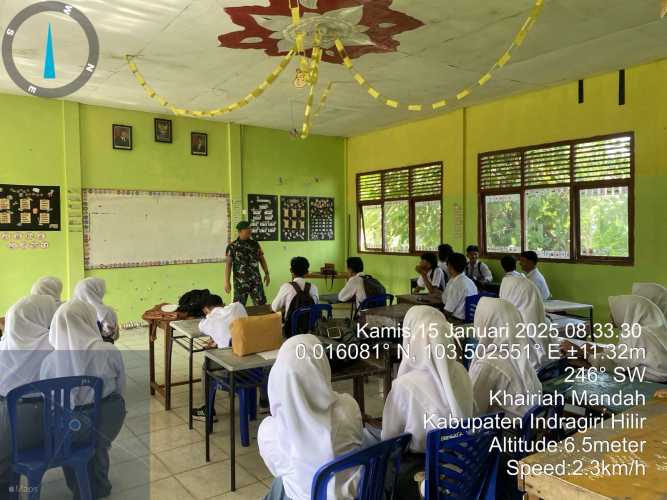 Babinsa Mandah Edukasi Pelajar SMAN 1 Mandah, Ajak Generasi Muda Bergabung TNI AD Tahun 2026