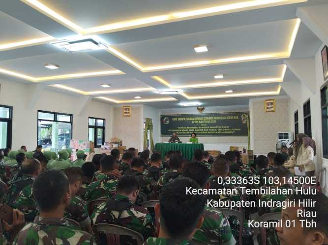 Personel Koramil 01/Tembilahan Hadiri RAT Primkopkar Kodim 0314/Inhil Tutup Buku Tahun 2024