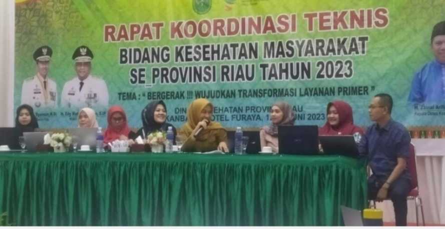 Wujudkan Transformasi Layanan Primer, Dinkes Inhil Ikuti Rakontek di Pekanbaru