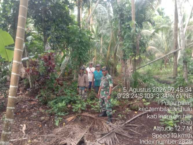 Danposramil 01/Tembilahan Intensif Tangani Masalah Tapal Batas Wilayah Melalui Patroli Gabungan