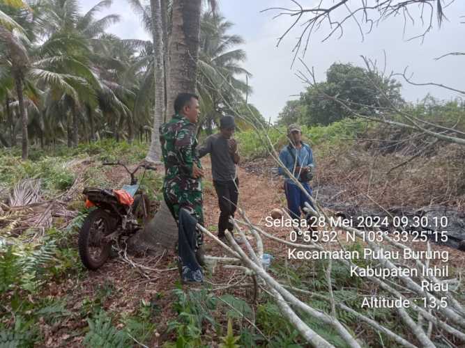 Sertu Siswanto Bersama Personil Lainnya Lakukan Keberlanjutan Pencegahan Karhutlah