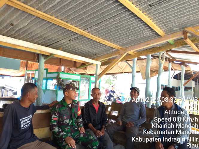 Babinsa Mandah Gelar Komduk di Minggu Pagi, Jaga Stabilitas Keamanan Lingkungan