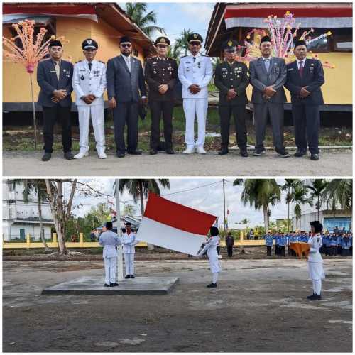 Di Momen HUT RI Ke -80, Camat Pelangiran Sampaikan Pesan Konstruktif