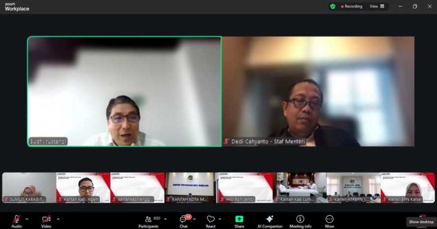 Kementerian ATR/BPN Sosialisasikan Hasil SPI KPK 2025 ke Jajaran untuk Peningkatan Kualitas Layanan dan Tata Kelola Pertanahan