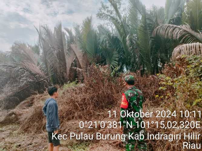 Babinsa Bangun Harjo Lakukan Patroli Penunjang Pengendalian Karhutlah
