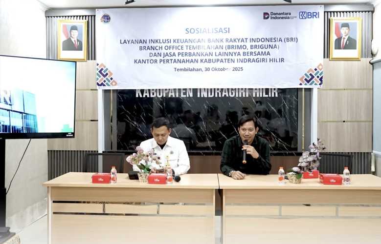 Kantor Pertanahan Kabupaten Indragiri Hilir Terima Kunjungan BRI Branch Office Tembilahan, Bahas Layanan Inklusi Keuangan