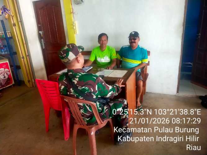 Babinsa Sri Danai Jaya Jalankan Dua Tusi Binter Apkowil, Dorong Koperasi Desa dan Minat Pemuda Jadi Prajurit TNI