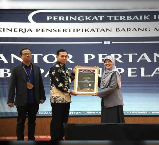 Kantor Pertanahan Indragiri Hilir Raih Terbaik III Kinerja Pensertipikatan BMN 2025