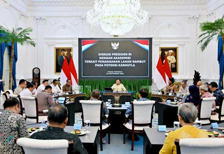 Di Istana Merdeka, Presiden Prabowo dan Para Akademisi Bahas Pengelolaan Gambut hingga Pencegahan Karhutla