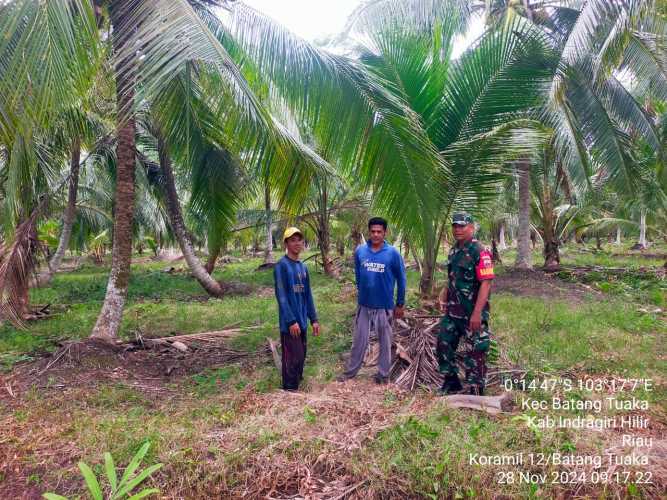 Sertu Syamsir Menjaga Kawasannya Dari Potensi Karhutlah