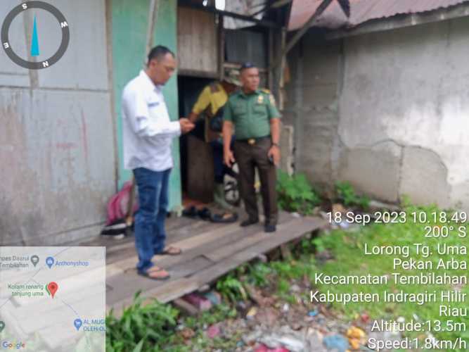 Danramil 01/Tembilahan Tinjau RTLH untuk dibedah Menyambut HUT TNI