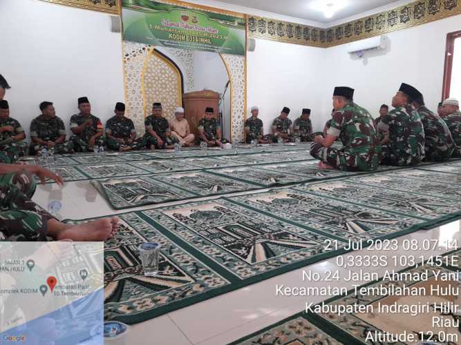 Dipimpin Danpos, Anggota Koramil Bersama Kodim Doa Bersama Peringati 1 Muharam