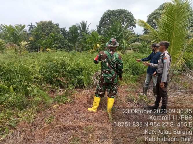 Babinsa Membangunkan Sikap Sadar karhutlah