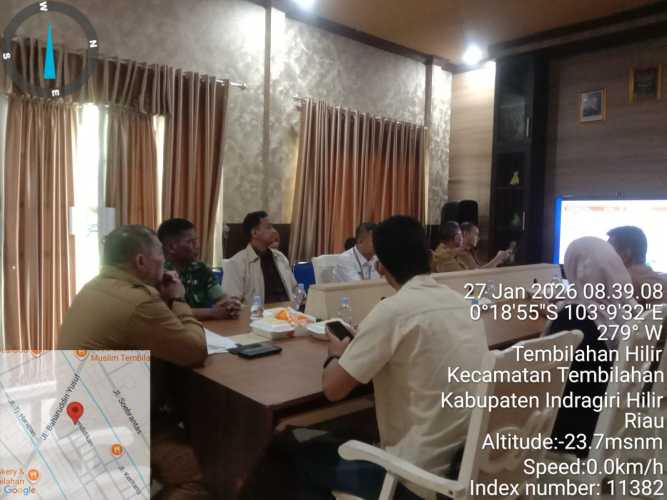Peltu Jaharzam Wakili Dandim 0314/Inhil Ikuti Rapat Pengendalian Inflasi Nasional Secara Daring