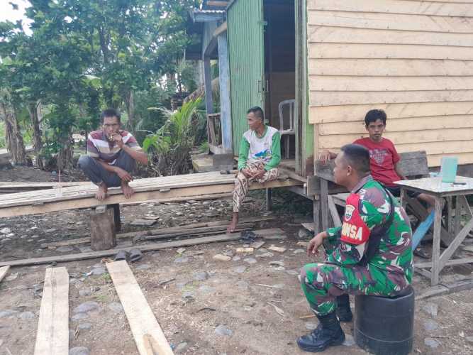 Babinsa Himbau Warga Bijak Dalam Mengelola Lahan