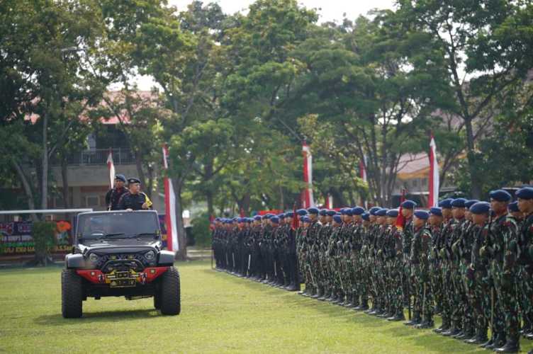 Dengan Tema Negara Aman Menuju Indonesia Maju, Polda Riau Gelar Upacara HUT Ke-78 Korps Brimob Polri 2023