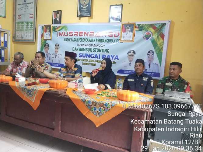 Pemdes Sungai Raya Gelar Musrenbangdes dan Rembuk Stunting, Wujudkan Pembangunan Berbasis Aspirasi Warga