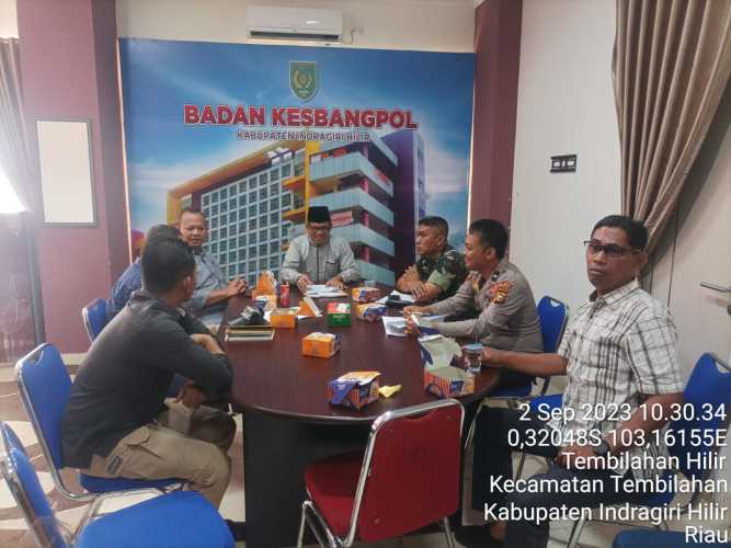 Pasiter Kodim 0314/Inhil Hadiri Rapat Dugaan Pelanggaran Pilkades