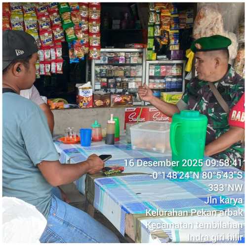 Babinsa Pekanarba Menjadi mediator permasalahan warga