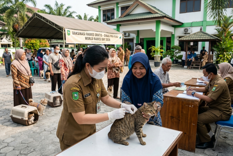 Catat Tanggalnya! Ini Jadwal Layanan Vaksinasi Rabies Gratis Dinas PKH Riau