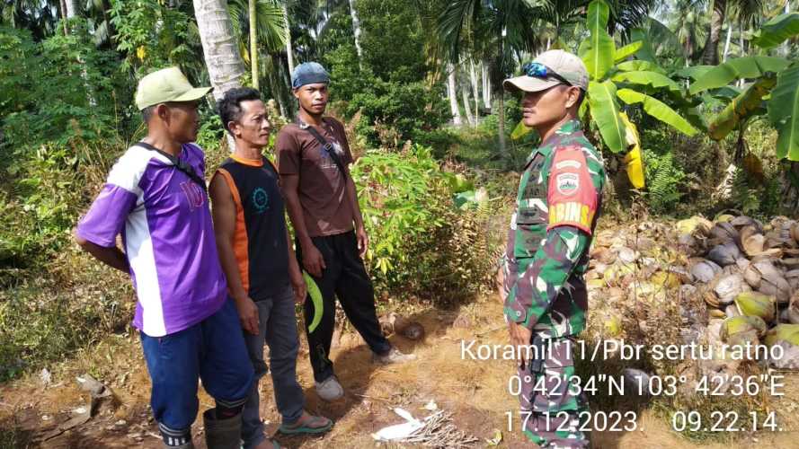 Babinsa Terus Memantau Garis Rawan Karhutlah