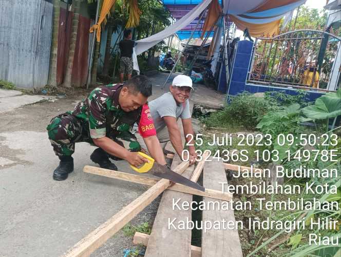 Babinsa kota Serda Miskal ditunjuk Saksi dalam Pernikanahan  Warga