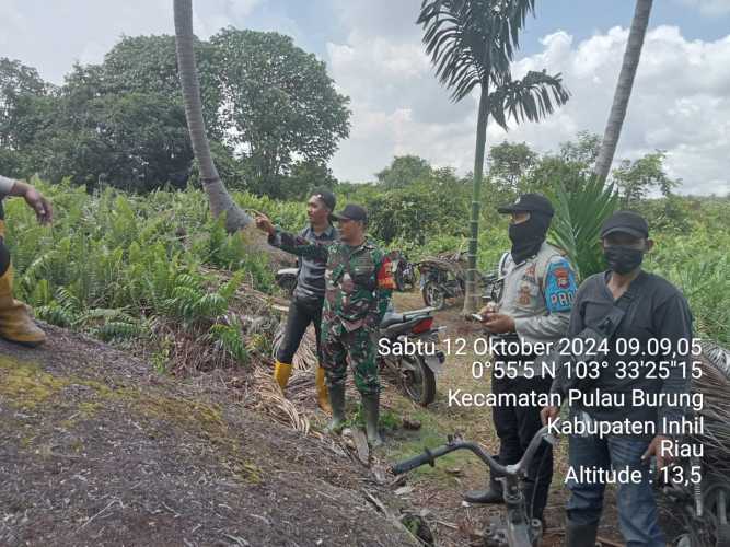 Babinsa Sungai Danai Kerahkan SDM Karhutlah Dalam Giat Patroli Terpadu