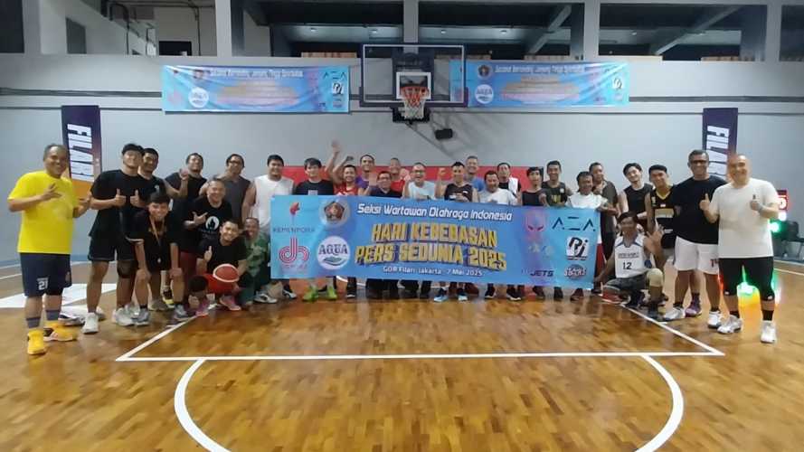Peringati Hari Kebebasan Pers 2025, Ketua Umum PWI Pusat Apresiasi Turnamen Basket Siwo PWI Pusat 3x3
