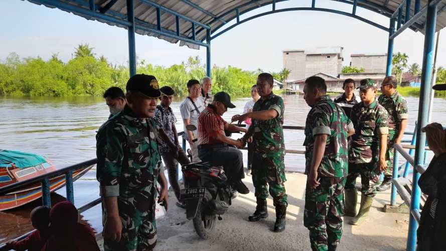 Personil Koramil 05/Gas Lakukan  Pengecekan Pelabuhan Lasdap Teluk Pinang.