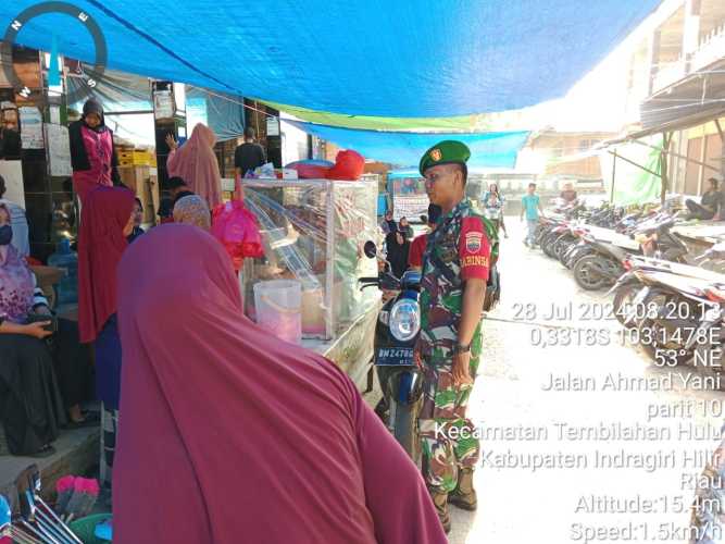 Serda Ronal Manalu Lakukan Monitoring Pasar Lakukan Implementasikan Kamtibmas