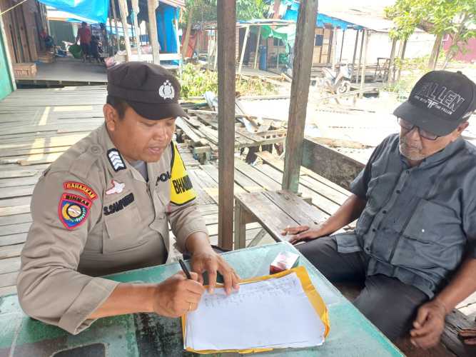 Jalankan Program Prioritas Kapolri, Polsek Pelangiran Gelar Kegiatan Cipkon Harkamtibmas Door To Door