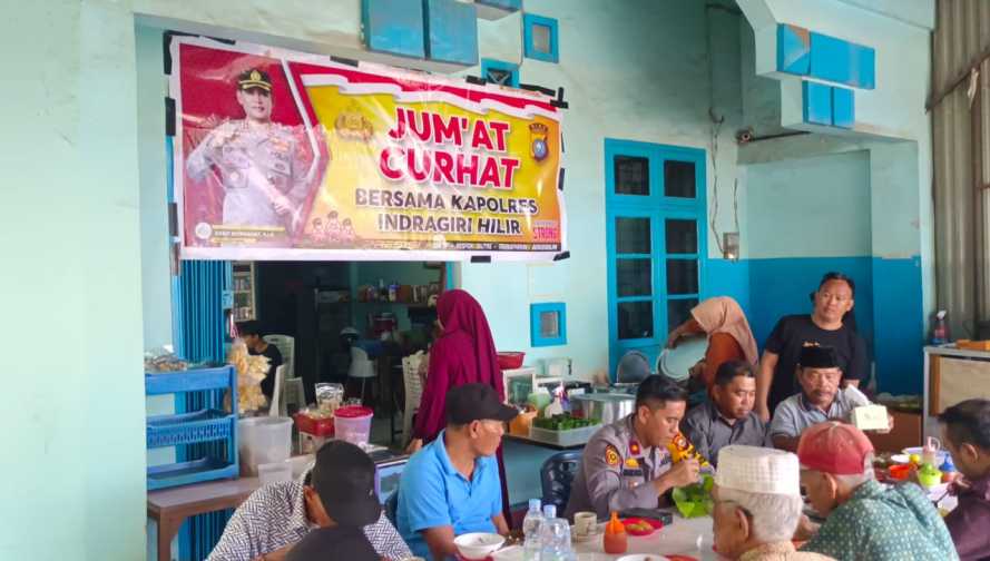 Jumat Curhat, Polres Inhil Ajak Masyarakat Wujudkan Pemilu 2024 Damai