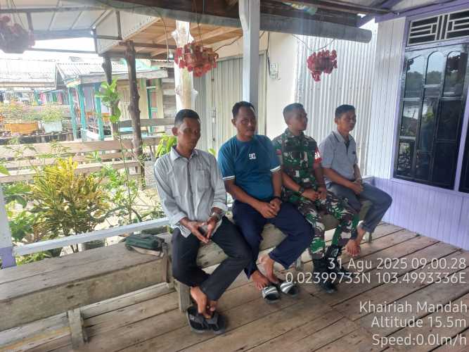 Koramil 08/Mandah Gelar Komsos, Pererat Silaturahmi dengan Warga Binaan