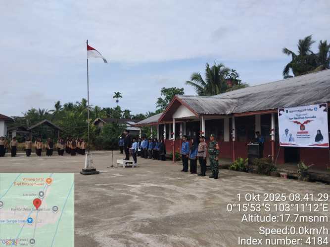 Danramil Bersama Jajaran Forkopincam Mengikuti Upacara Hari Kesaktian Pancasila di Kecamatan Batang Tuaka