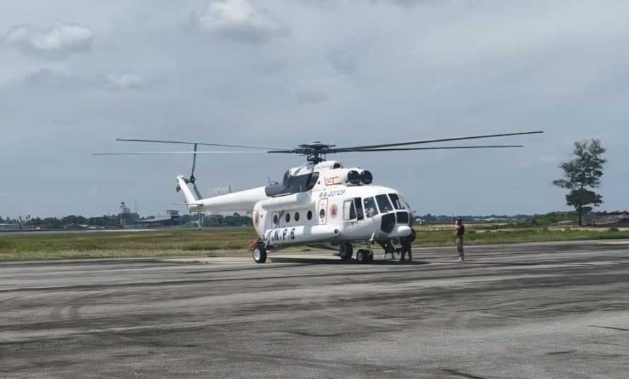 Tambah Kekuatan Atasi Karhutla, Helikopter Water Bombing Kembali Mendarat di Riau