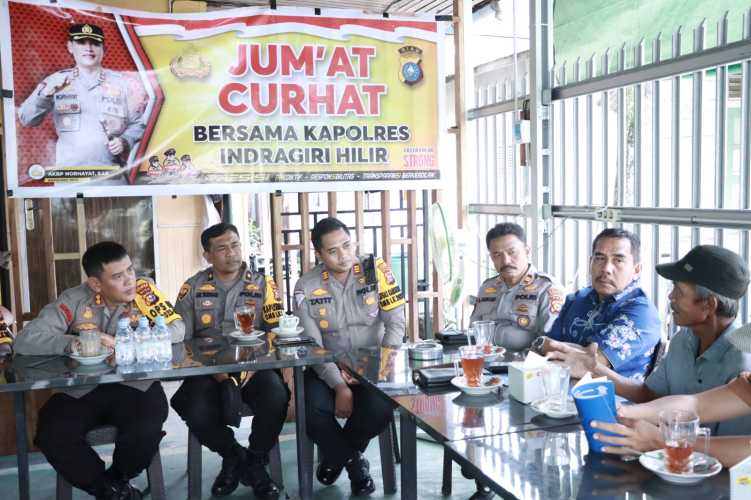 Jumat Curhat, Kapolres Inhil Dengarkan Keluhan Pengguna Jalan