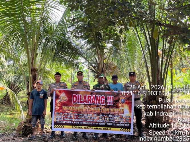 Danposramil 01/Tembilahan  Patroli Tapal Batas Libatkan Unsur Polri dan Warga Lokal