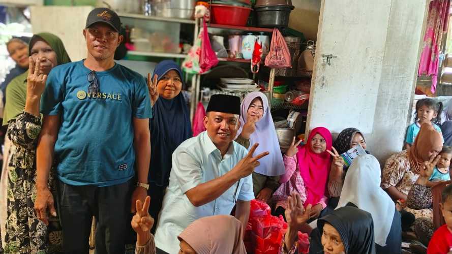 Warga Tanjung Harapan Senang Rumahnya Jadi Lokasi Kampanye Calon Bupati Inhil Nomor Urut 2